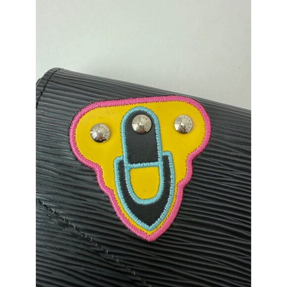 Louis Vuitton Felicie Pochette Limited Edition Patchwork Black Epi Leather Cross - Picture 12 of 13